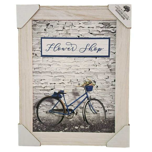 Flower Shop Bicycle Printed Framed Wall Art - Picture 8 of 15